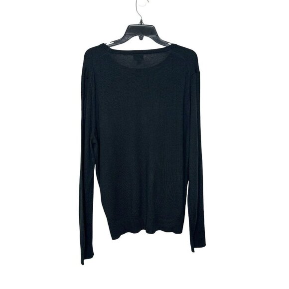 J. Crew Merino Wool Blend Crewneck Sweater Men’s Sz L Black Casual Office AP638 - Picture 2 of 7